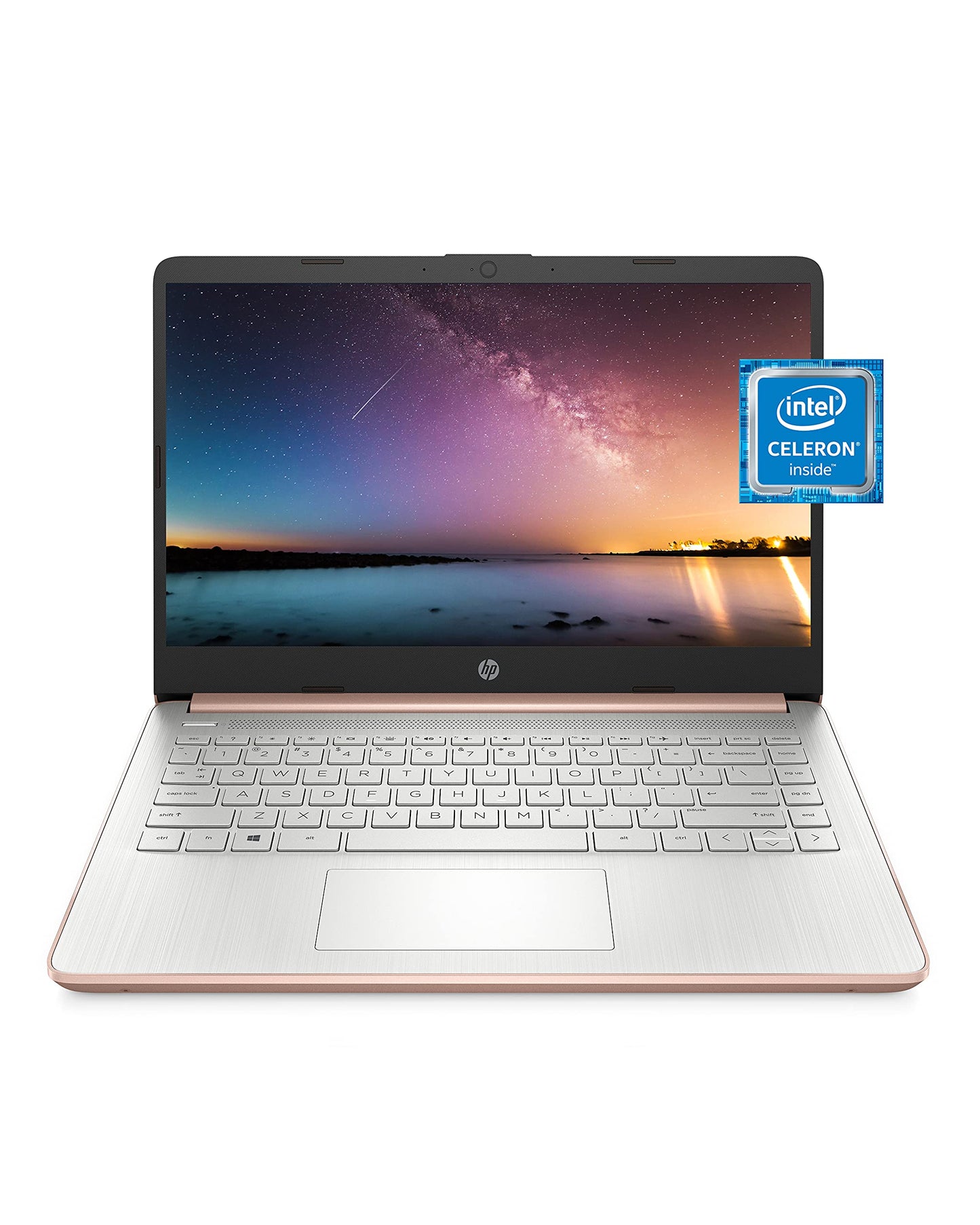 HP Cloudbook 14-in Laptop Computer, Celeron N4020, 4GB, 64GB - 14-dq0030nr, Pale Rose Gold