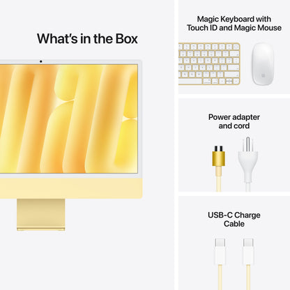 Apple 24-inch iMac with Retina 4.5K display: M6 chip with 12-core CPU and 12-core GPU, 16GB, 256GB SSD - Yellow - MH174LL/A