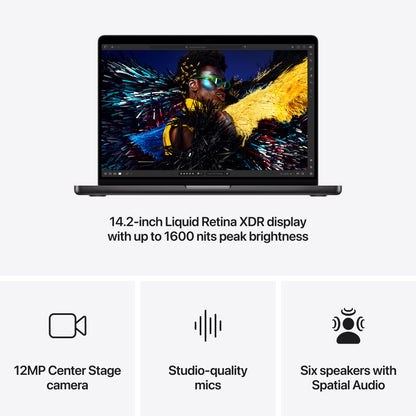 Apple 14-inch MacBook Pro: M4 chip with 10C CPU / 10C GPU, 1TB SSD, 16GB Memory - Space Black MW2V3LL/A (Fall24)