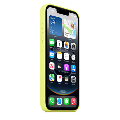 Apple iPhone 16e Silicone Case – Neon Yellow - MGYW4ZM/A
