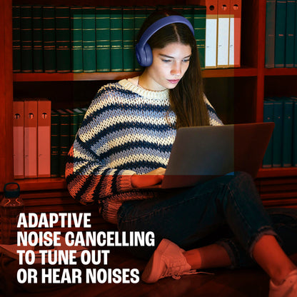 JBL Tune 680NCBT Active Noise Cancelling On Ear Bluetooth Headphone - Blue