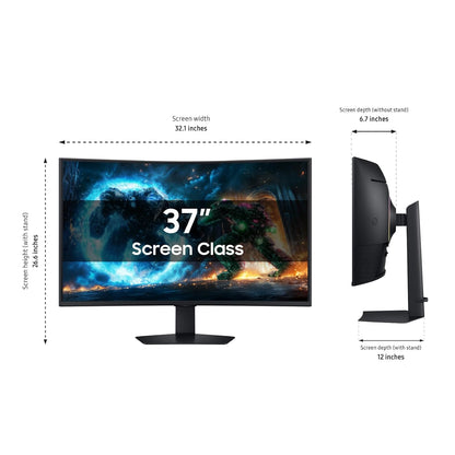 Samsung 37-in Odyssey G7 (G75F) WUHD, 180Hz, Curved Gaming Monitor, 1ms Response, LS37FG75DENXZA, 2025