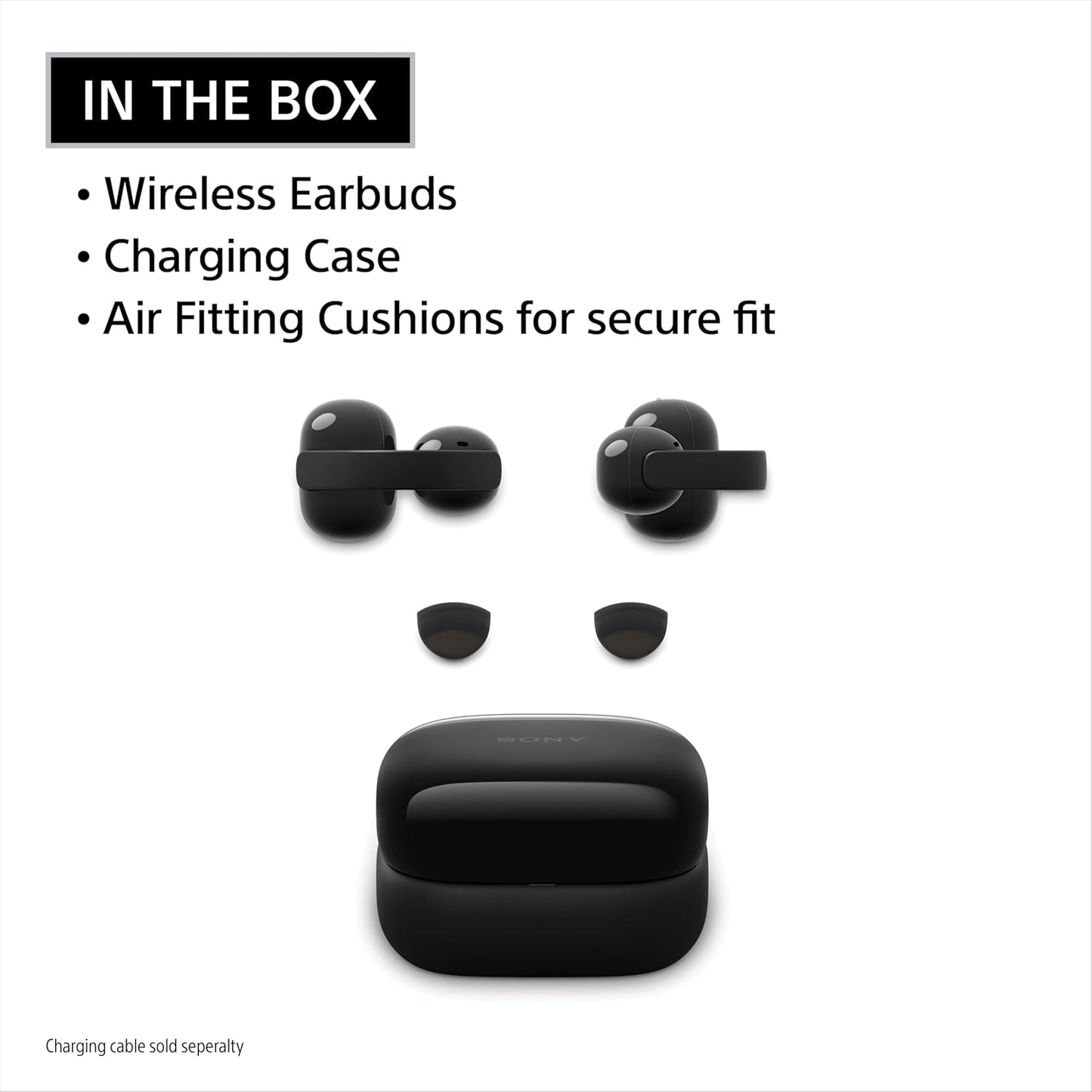 Sony LinkBuds Clip Open-Ear Truly Wireless Earbuds, Greige - WFLC900/C w 27-Month Axiom Device Care Program