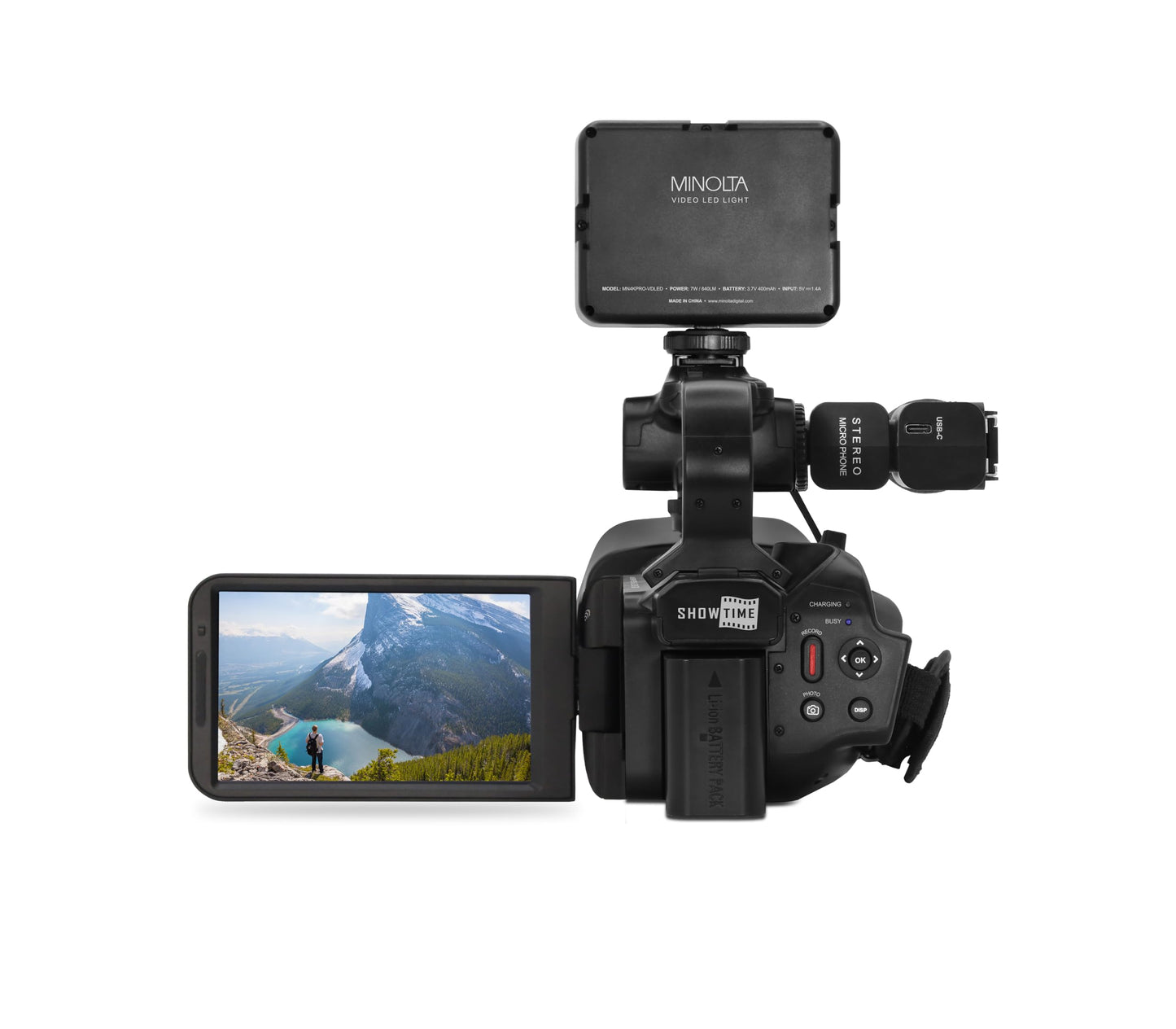 Minolta MN4KPRO 4K60FPS Ultra HD / 64 MP Autofocus Pro Camcorder Kit w/WiFi