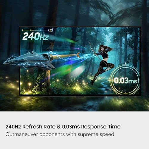 Samsung 27-in Computer Monitor - QD-OLED, UHD, 240Hz, DP 2.1, USB-C, Black Design, HAS - LS27HG802SNXZA (2026)