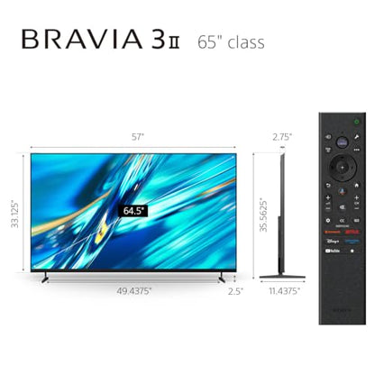 Sony BRAVIA 3 II 55-in class 4K HDR LED Google TV with Gemini - K65XR30M2 (2026)
