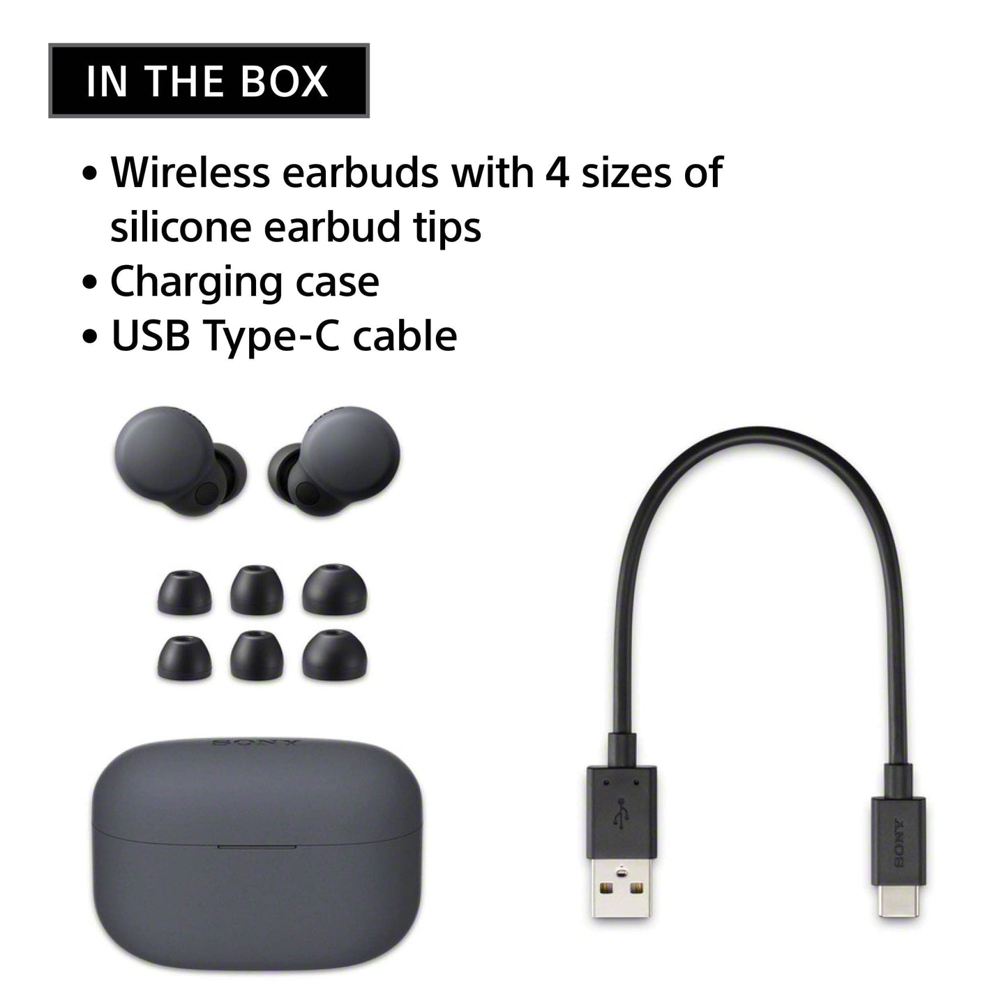 Sony LinkBuds Truly Wireless Earbud Headphones with an Open-Ring Design - Black - WFLS900N/B