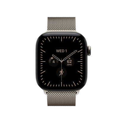 Apple Watch Series 12 GPS + Cellular 42mm Natural Titanium Case with Natural Milanese Loop - MJGH4LS/A (2026)