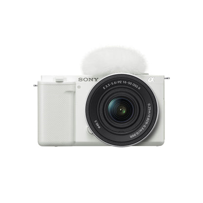 Sony ZV-E10 Mirrorless Camera with E PZ 16-50mm F3.5-5.6 OSS II Lens (White) - ZVE10KW