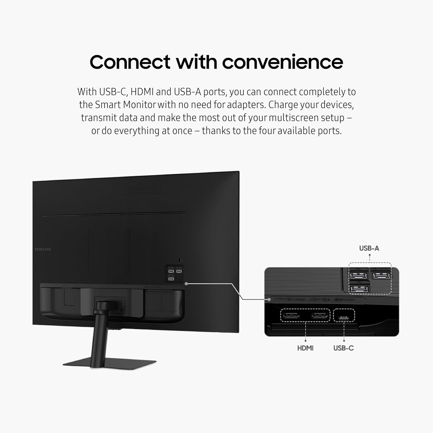 Samsung 43-in M7 (M70D) Series 4K UHD Smart Monitor with Streaming TV, LS43DM702UNXGO (2024)