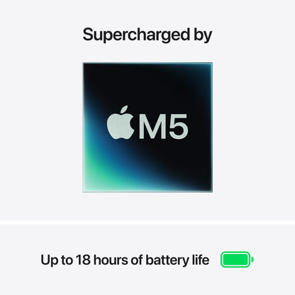 Apple 13-inch MacBook Air: Apple M5 chip w 10-core CPU - 10-core GPU, 1TB SSD, 24GB RAM - Silver - MDH94LL/A - (2026)