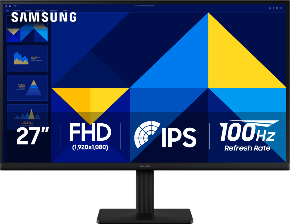(Open Box) Samsung 27" S3 (S30GD) IPS LED FHD 100Hz Monitor (HDMI, D-sub) - Black - LS27D300GANXZA