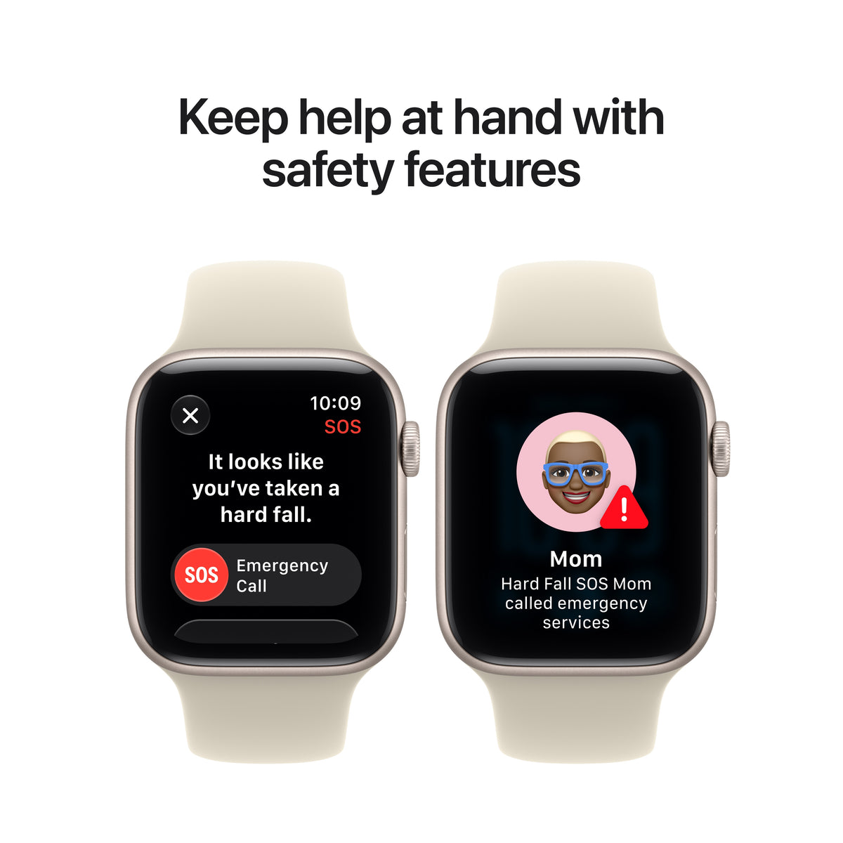Apple Watch SE 3 GPS 44mm Starlight Aluminum Case with Sand Sport Band - S/M - MJL34LW/A (2026)