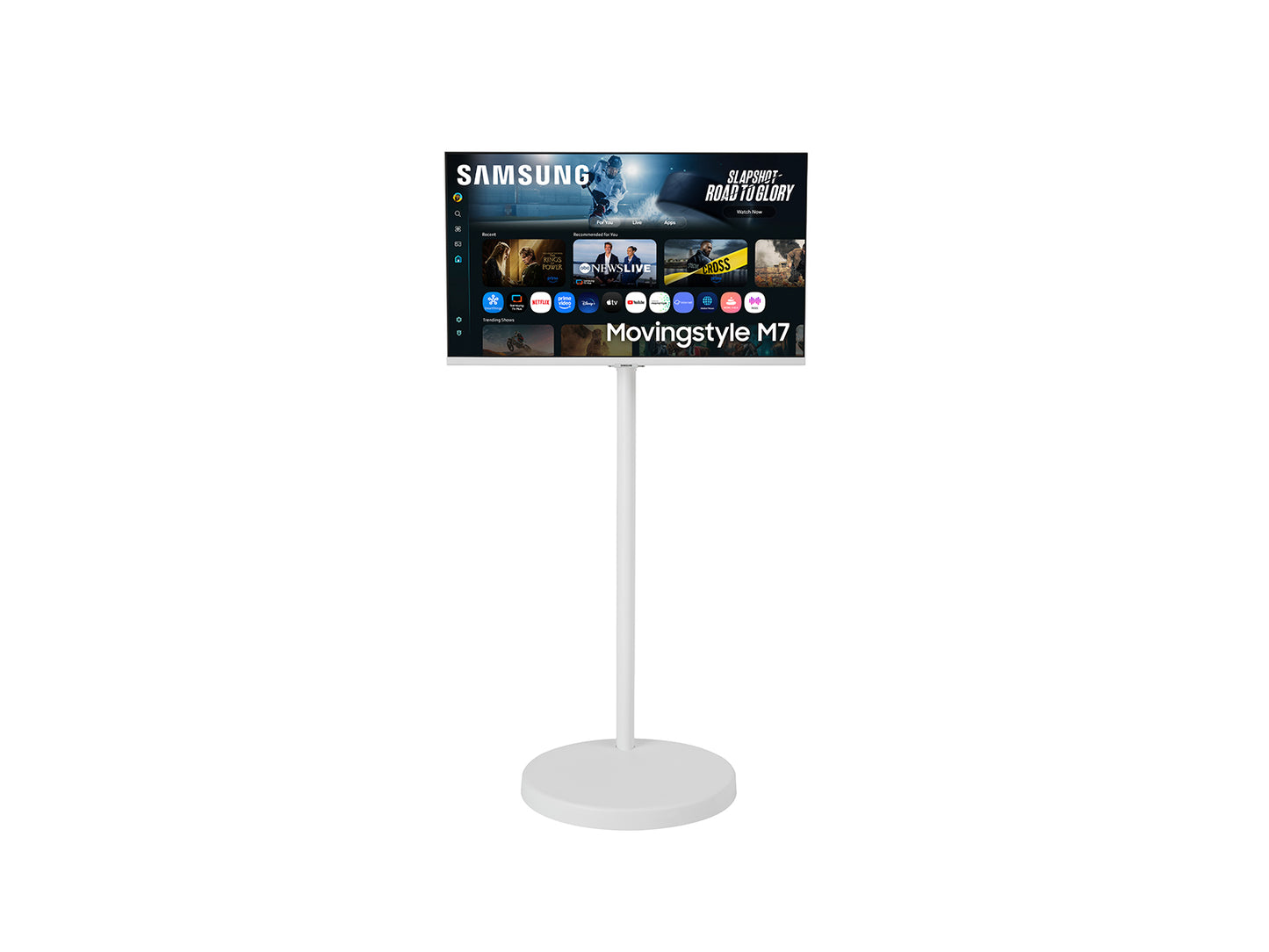 Samsung 32-in Movingstyle M70F 4K UHD Smart Monitor with Adjustable Rolling Stand - F-LS32FM70-MSR