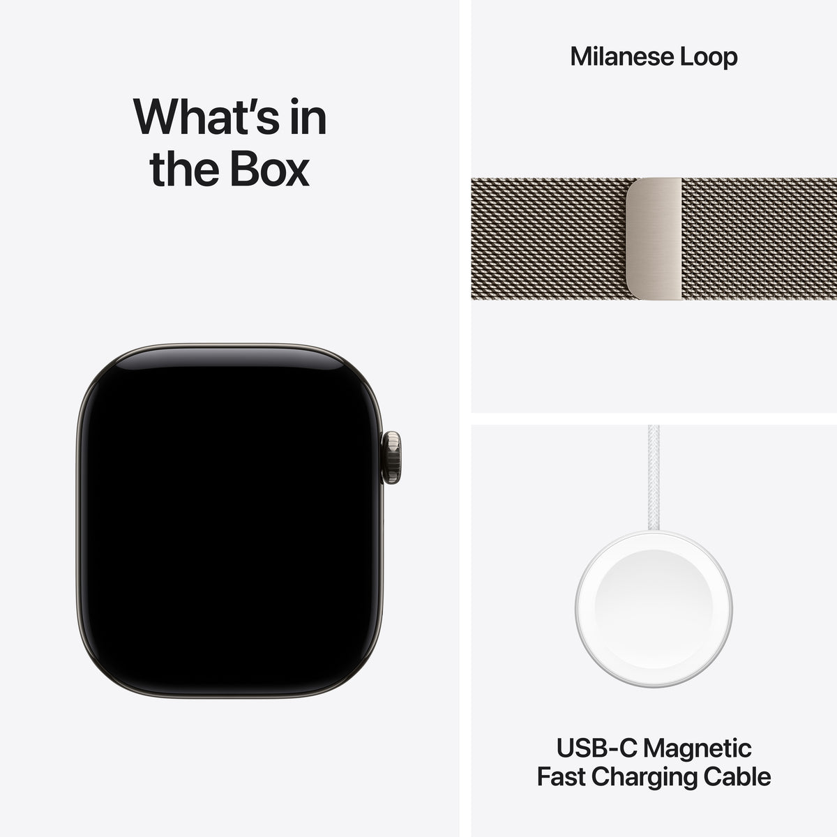 Apple Watch Series 12 GPS + Cellular 46mm Natural Titanium Case with Natural Milanese Loop - M/L - MJGQ4LS/A (2026)