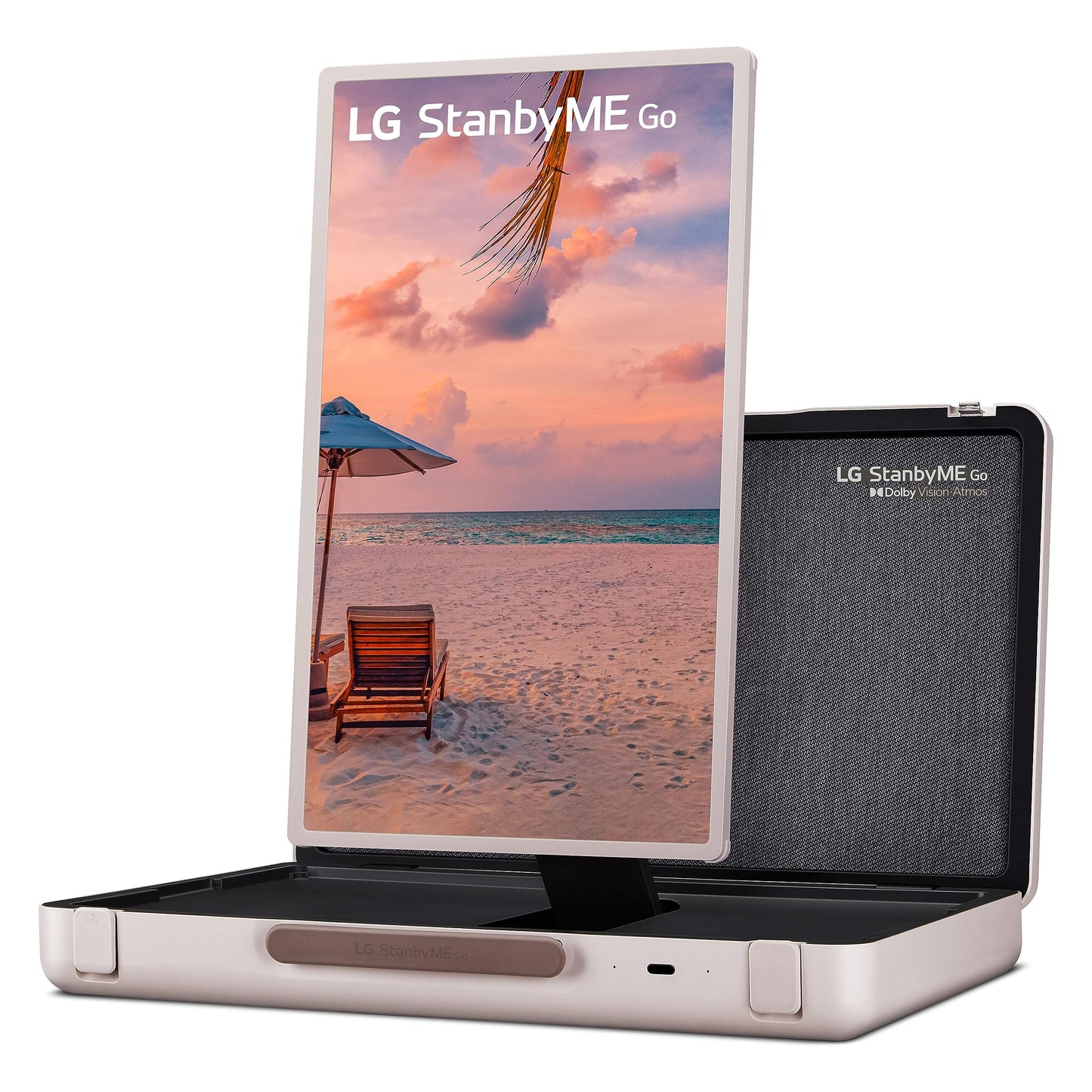 LG 27-in StanbyMe Go 1080p Portable Touchscreen Computer Monitor 27ART10AKPL, Calming Beige