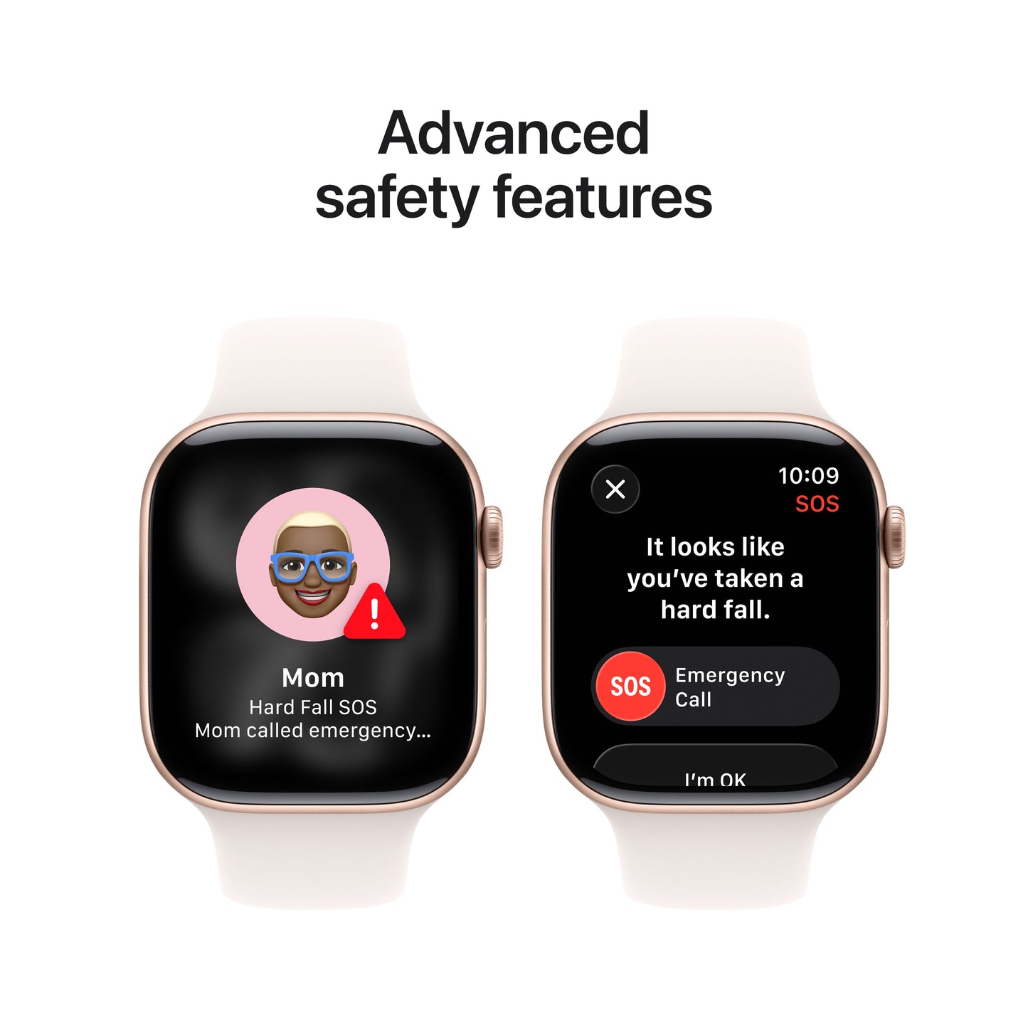 (Open Box) Apple Watch Series 11 GPS 46mm Rose Gold Aluminum Case with Light Blush Sport Band - M/L - MEV74LW/A - (Fall 2025)