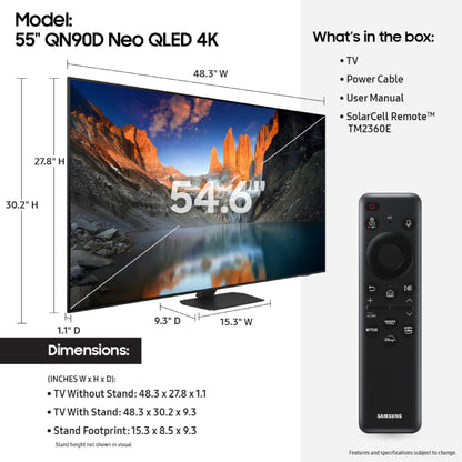 Samsung 55-in QN90D Neo QLED 4K Smart TV - QN55QN90DAFXZA (2024)