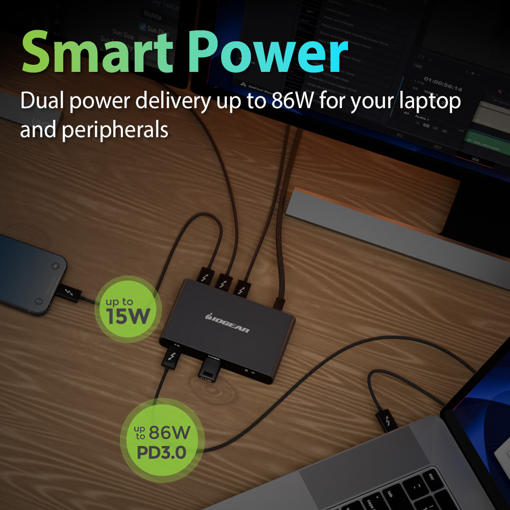 Iogear Quantum Thunderbolt 4 Mini Docking Station (TAA) - GTD4MHTAA