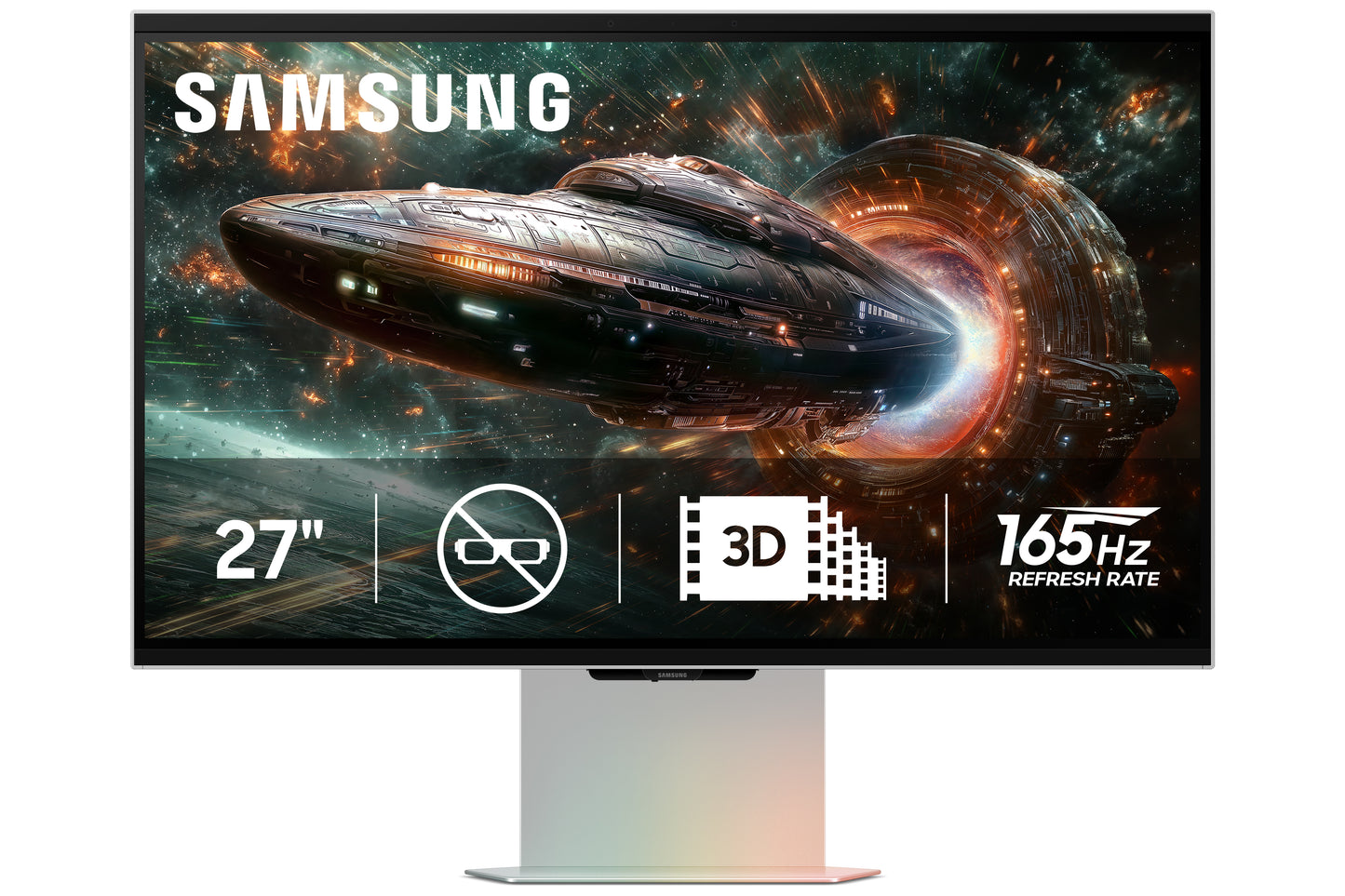 Samsung 27-in Odyssey 3D G90XF 4K 165Hz Gaming Monitor - LS27FG900XNXZA