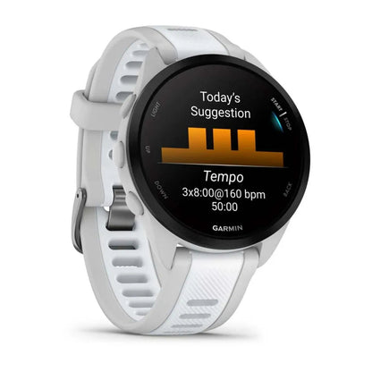 Garmin Forerunner 165 Music Fitness and Running Smartwatch, Mist Gray / Whitestone