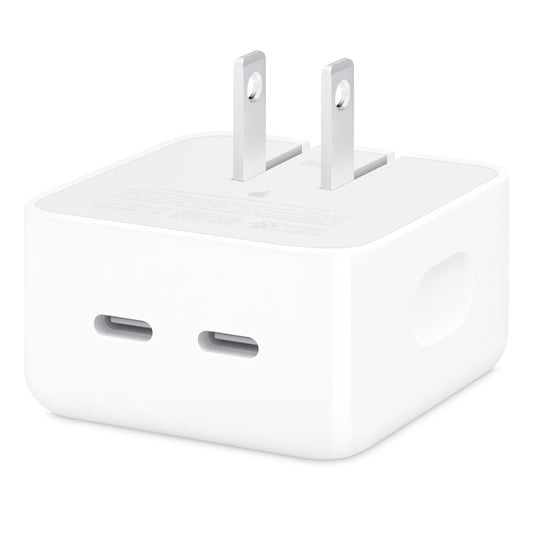 Apple 35W Dual USB-C Port Compact Power Adapter - MW2H3AM/A