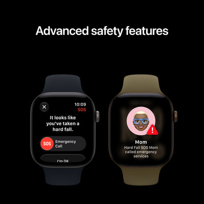 Apple Watch Series 12 GPS 46mm Black Aluminum Case with Black Sport Band - S/M - MJEK4LS/A (2026)