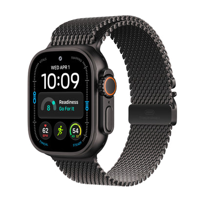 Apple Watch Ultra 4 GPS + Cellular 49mm Black Titanium Case with Black Titanium Milanese Loop - L - MJAX4LS/A (2026)
