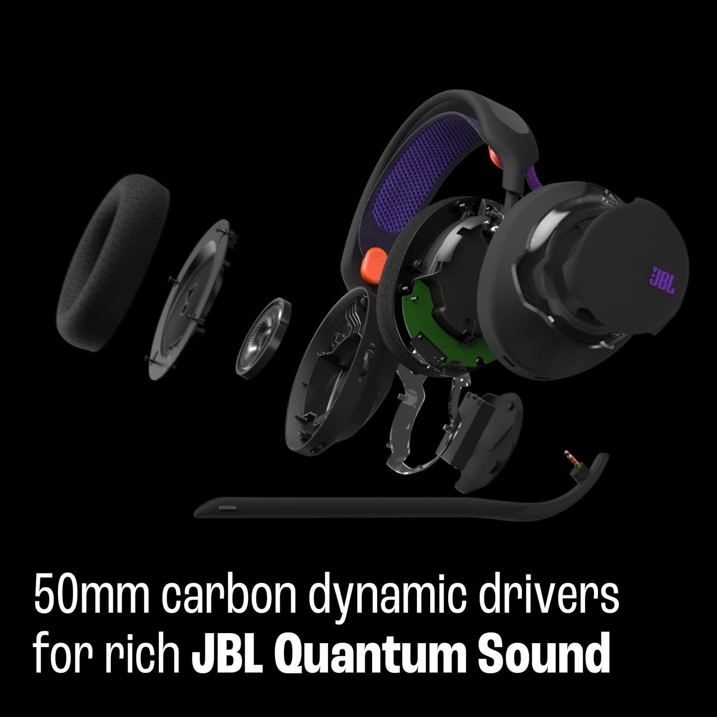 JBL Quantum 650 2.4ghz / Bluetooth Gaming Headphones; 50mm Drivers Universal - Black