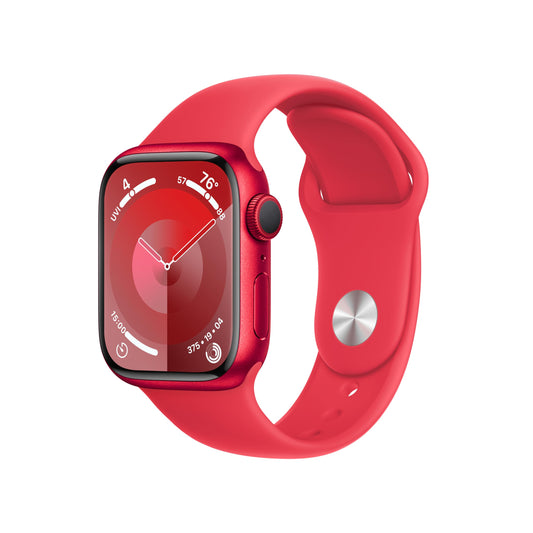 (Open Box) Apple Watch Series 9 GPS 41mm (PRODUCT)RED Aluminum Case with (PRODUCT)RED Sport Band - S/M (2023)