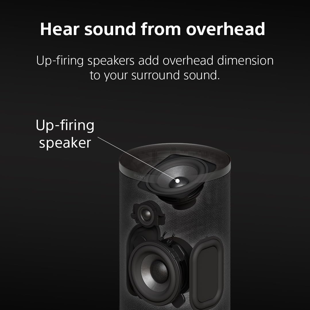 Sony SARS9 BRAVIA Theater Rear 9 Surround Speakers, Dolby Atmos/DTS:X, for Bar 9/Bar 8/Bar 7