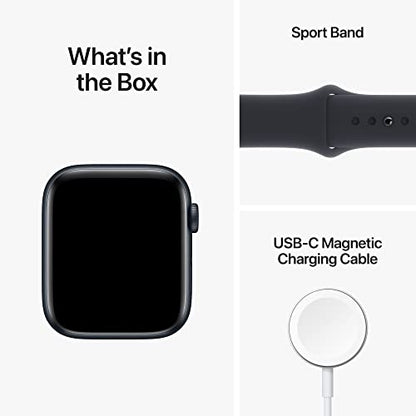 (Open Box) Apple Watch SE GPS 44mm Midnight Aluminum Case w Midnight Sport Band - S/M (2022)