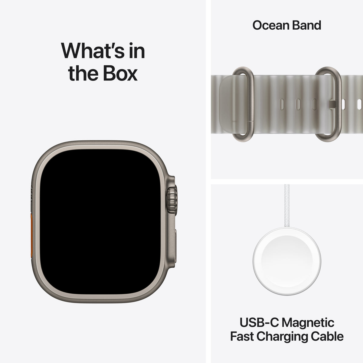 Apple Watch Ultra 4 GPS + Cellular 49mm Natural Titanium Case with Translucent Gray Ocean Band - MJAD4LS/A (2026)