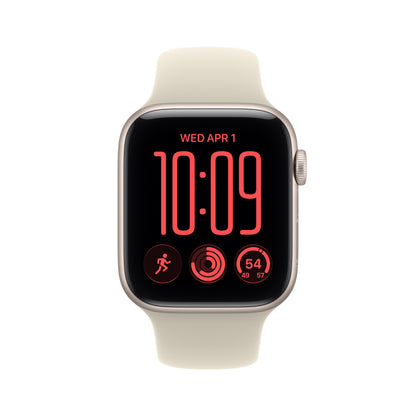 Apple Watch SE 3 GPS 44mm Starlight Aluminum Case with Sand Sport Band - M/L - MJL54LW/A (2026)