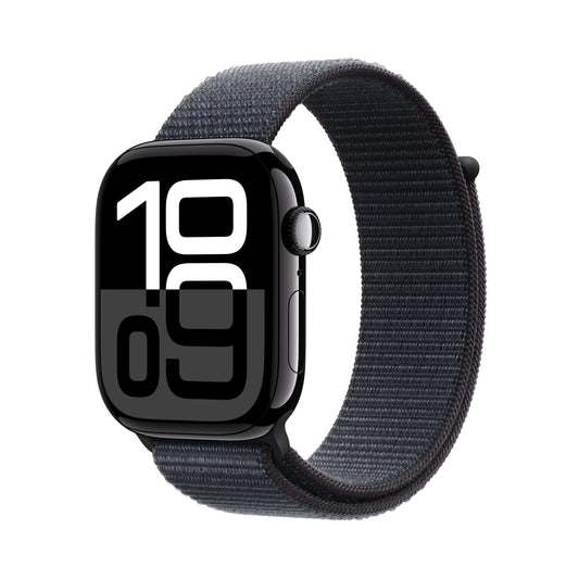 Apple Watch Series 10 GPS 46mm Jet Black Aluminum Case with Ink Sport Loop - MWWR3LW/A (2024)