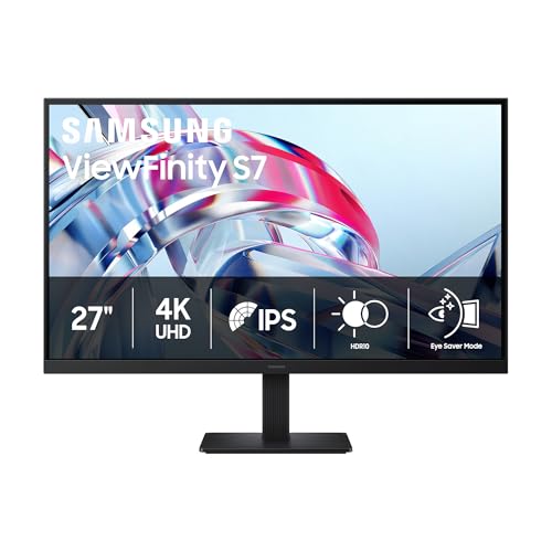 Samsung 27-in Computer Monitor - UHD, IPS, 60Hz, 1HDMI, 1DP, Simple Stand, Slim Design - LS27H70DEANXZA (2026)
