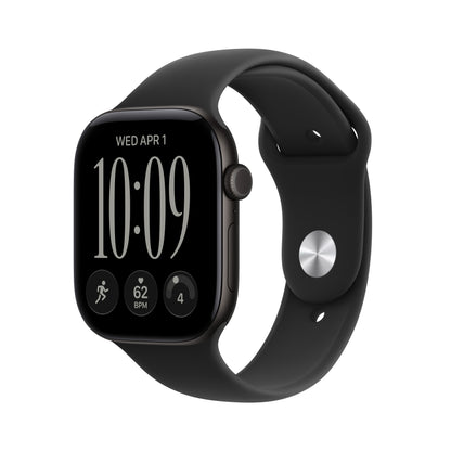 Apple Watch Series 12 GPS 46mm Black Aluminum Case with Black Sport Band - S/M - MJEK4LS/A (2026)