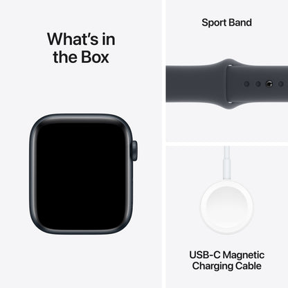 (Open Box) Apple Watch SE GPS + Cellular 44mm Midnight Aluminum Case with Midnight Sport Band - M/L - MXG23LL/A (2024)