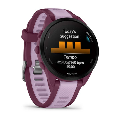 Garmin Forerunner 165 Music Fitness and Running Smartwatch, Berry / Lilac