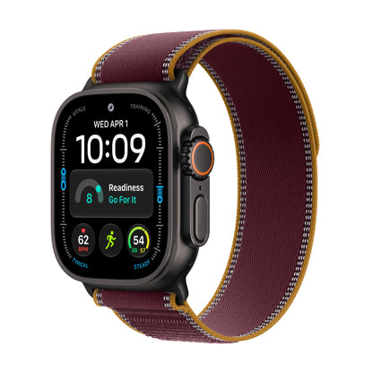 Apple Watch Ultra 4 GPS + Cellular 49mm Black Titanium Case with Burgundy Trail Loop - S/M - MJC34LS/A (2026)