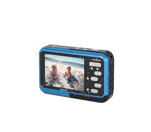 Minolta MN50WP Duo 48 MP Autofocus / 5K Ultra HD Waterproof Digital Camera w/ Dual LCD (Blue)