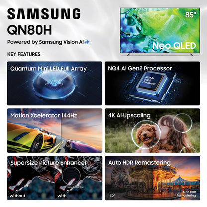 Samsung QN80H 85-in NeoQLED TV - QN85QN80HAFXZA (2026)
