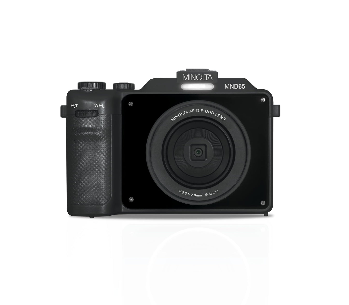 Minolta MND65 56 MP Autofocus / 4K60FPS Ultra HD Digital Camera w/WiFi (Black Body, Black Faceplate)