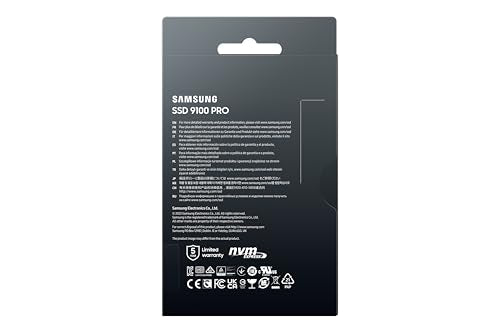 Samsung 2TB 9100 Pro Internal SSD Drive, PCIe 5.0 x4, NVMe 2.0 - MZ-VAP2T0B/AM