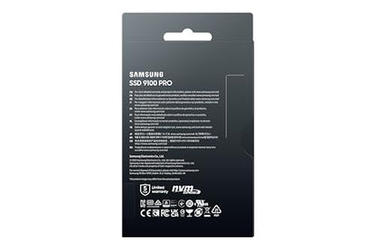 Samsung 2TB 9100 Pro Internal SSD Drive, PCIe 5.0 x4, NVMe 2.0 - MZ-VAP2T0B/AM