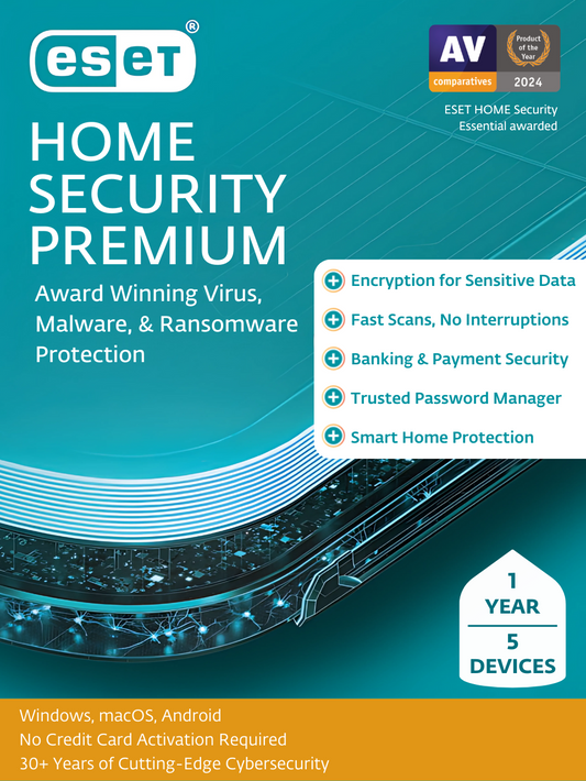 ESET Home Security Premium 1 Year, 5 Devices