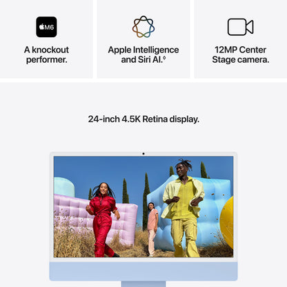 Apple 24-inch iMac with Retina 4.5K display: M6 chip with 12-core CPU and 12-core GPU, 24GB, 512GB SSD - Blue - MH1N4LL/A