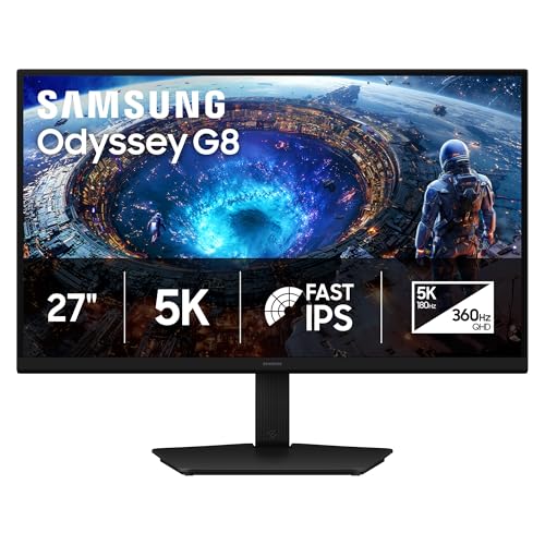 Samsung 27-in Computer Monitor - 5K, IPS, 180Hz (DLG QHD 360Hz), DP 2.1 - LS27HG802EFXZA (2026)