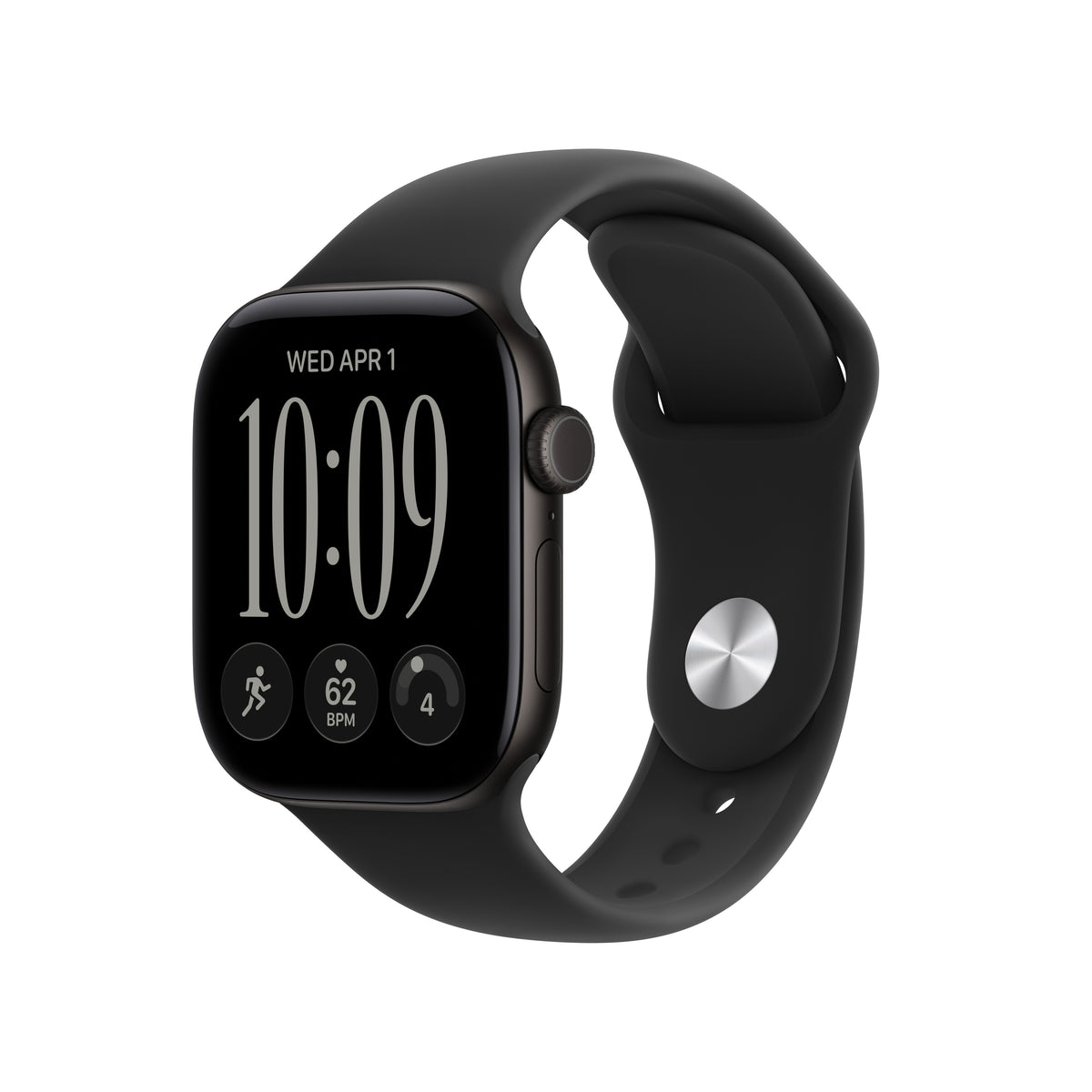 Apple Watch Series 12 GPS 42mm Black Aluminum Case with Black Sport Band - S/M - MJEA4LS/A (2026)