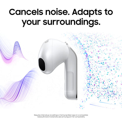 Samsung Galaxy Buds4 Bluetooth Wireless Earbud Headphones - White - (US Version SM-R540NZWAXAR)
